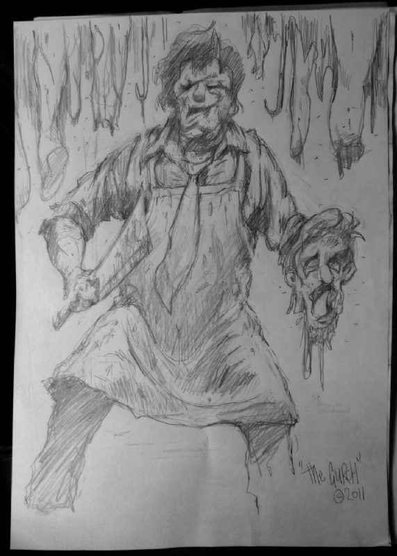 Texas Chainsaw Massacre Leatherface sketch by the gurch, in pencil